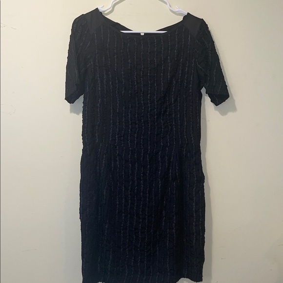 Womens Reiss Megeve Freyda Lace Detailed Mini Dress Black - Picture 1 of 7